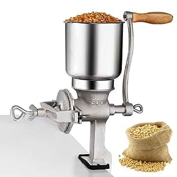 Amazon.co.jp: 手動コーンミルグラインダー、ポータブル穀物ミル